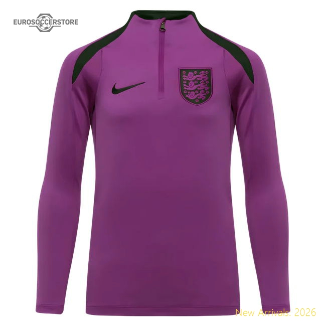 2025-2026 England Strike Drill Top (Purple) - Kids-Vantage Point Soccer
