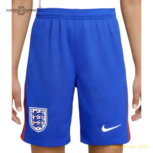 2025-2026 England WEC Home Football Shorts (Blue) - Kids-Vantage Point Soccer