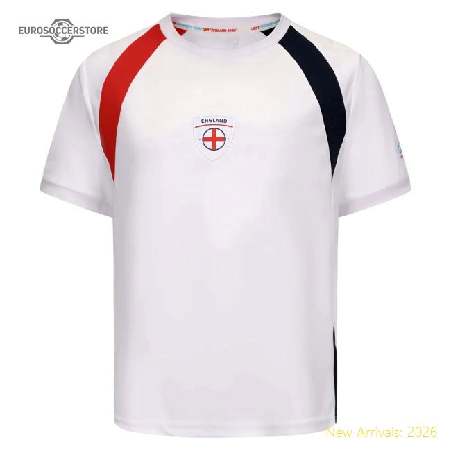 2025 England WEC Poly T-Shirt (White) - Kids-Vantage Point Soccer