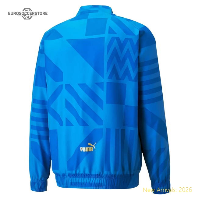 2022-2023 Italy Home Pre-Match Jacket (Blue)-Vantage Point Soccer