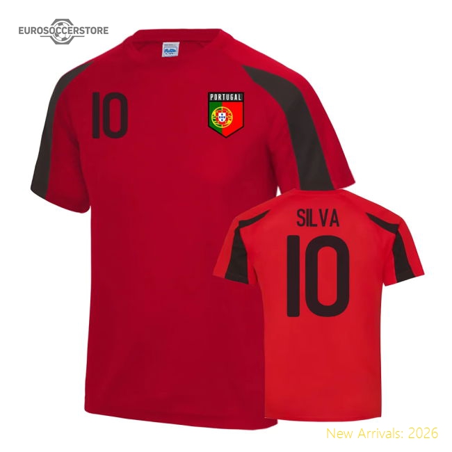 Portugal Sports Training Jersey (Silva 10)-Vantage Point Soccer