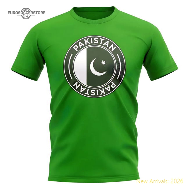 Pakistan Football Badge T-Shirt (Green)-Vantage Point Soccer