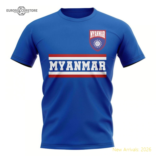 Myanmar Core Football Country T-Shirt (Blue)-Vantage Point Soccer