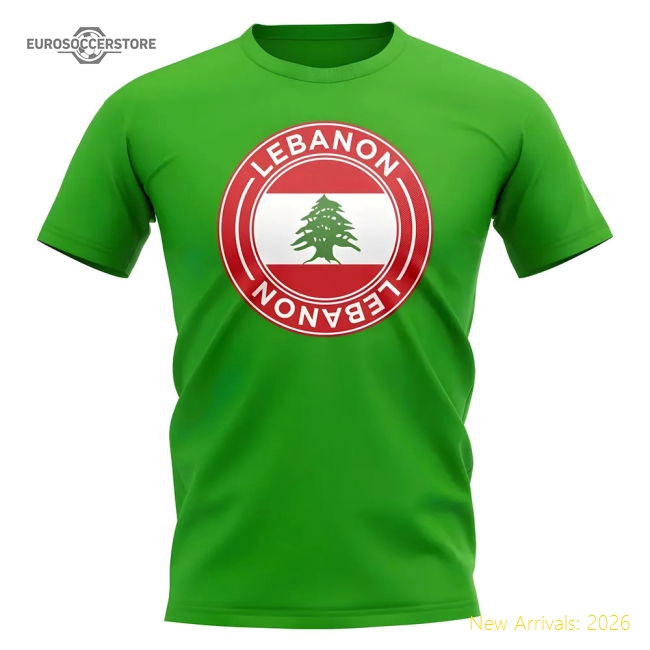 Lebanon Football Badge T-Shirt (Green)-Vantage Point Soccer