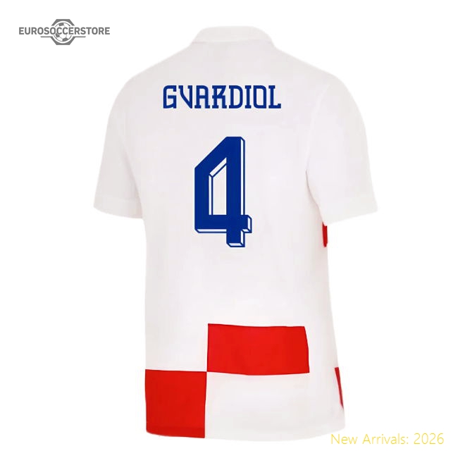 2024-2025 Croatia Home Shirt (Gvardiol 4)-Vantage Point Soccer