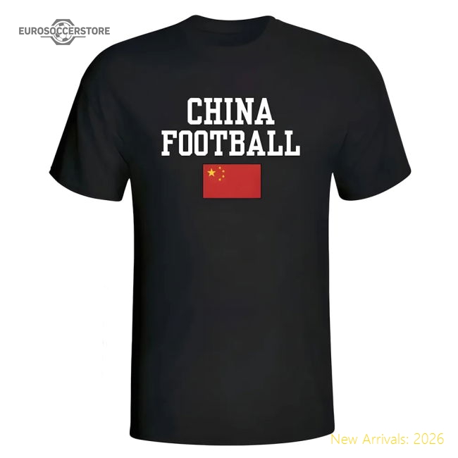 China Football T-Shirt - Black-Vantage Point Soccer