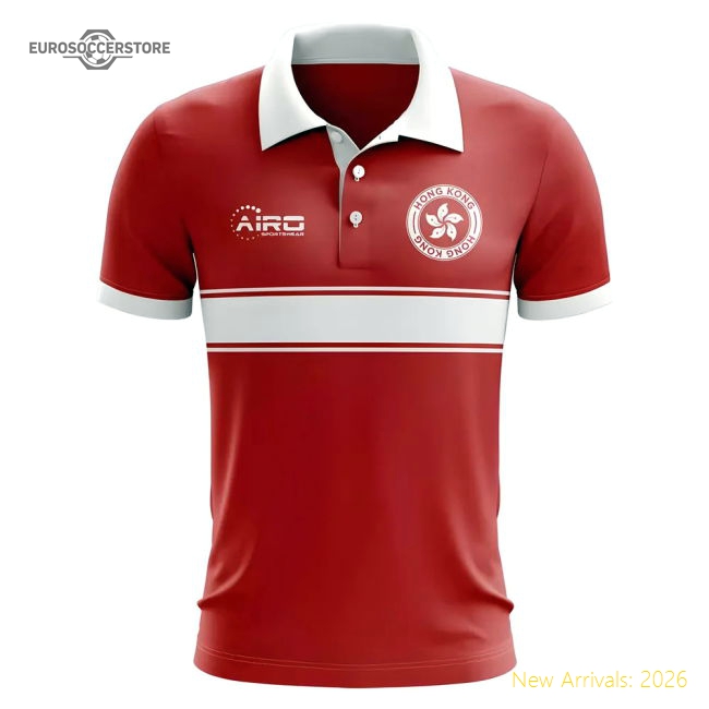 Hong Kong Concept Stripe Polo Shirt (Red)-Vantage Point Soccer