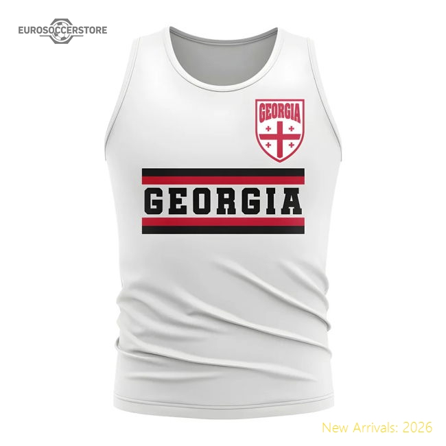 Georgia Core Football Country Sleeveless Tee (White)-Vantage Point Soccer