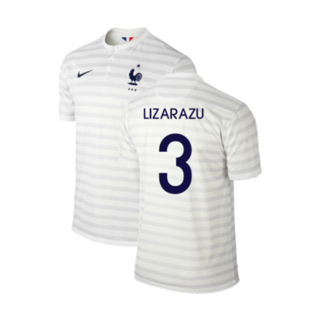 France 2014-15 Away Shirt ((Excellent) M) (Lizarazu 3)-Vantage Point Soccer