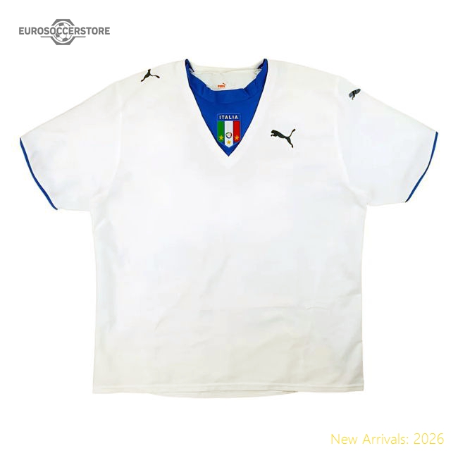 2006-2007 Italy Away Shirt (White)-Vantage Point Soccer