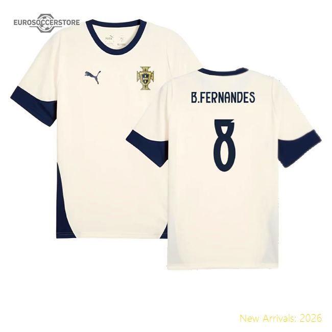 2025-2026 Portugal Training Jersey (Sugared Almond) (B.Fernandes 8)-Vantage Point Soccer