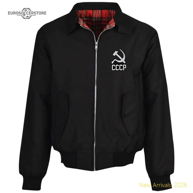 Soviet Union CCCP Black Harrington Jacket-Vantage Point Soccer