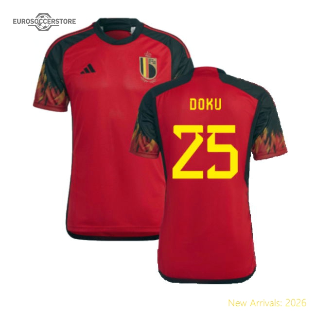 2022-2023 Belgium Home Shirt (Doku 25)-Vantage Point Soccer