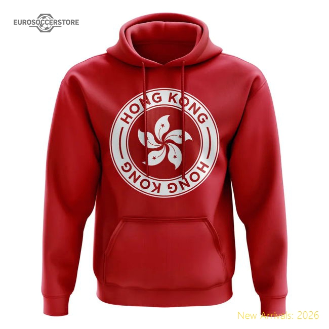 Hong Kong Football Badge Hoodie (Red)-Vantage Point Soccer