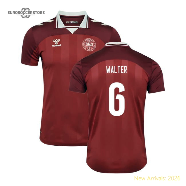 2025-2026 Denmark Womens Team Home Shirt (Unisex) (Walter 6)-Vantage Point Soccer