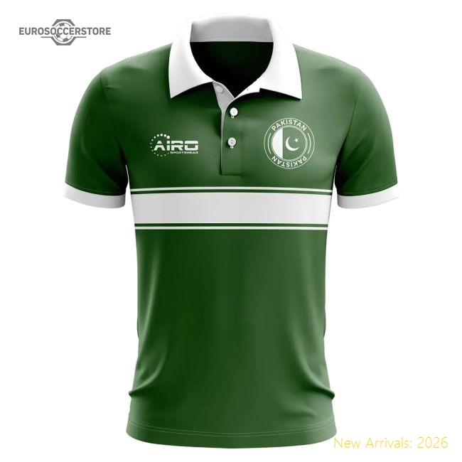 Pakistan Concept Stripe Polo Shirt (Green)-Vantage Point Soccer