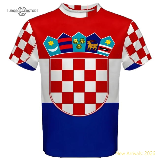 Croatia Flag Sublimated Sports Jersey-Vantage Point Soccer