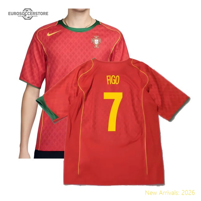 Portugal 2004 Reissue Home Shirt (Figo 7)-Vantage Point Soccer