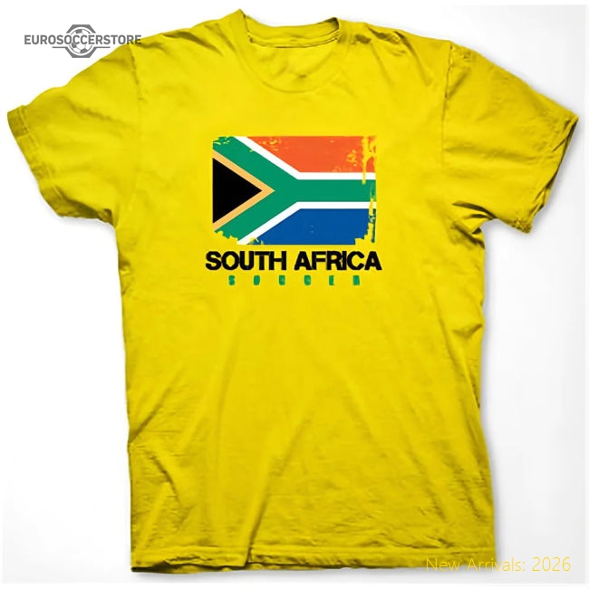 South Africa Soccer T-shirt (yellow)-Football Shirts Shop