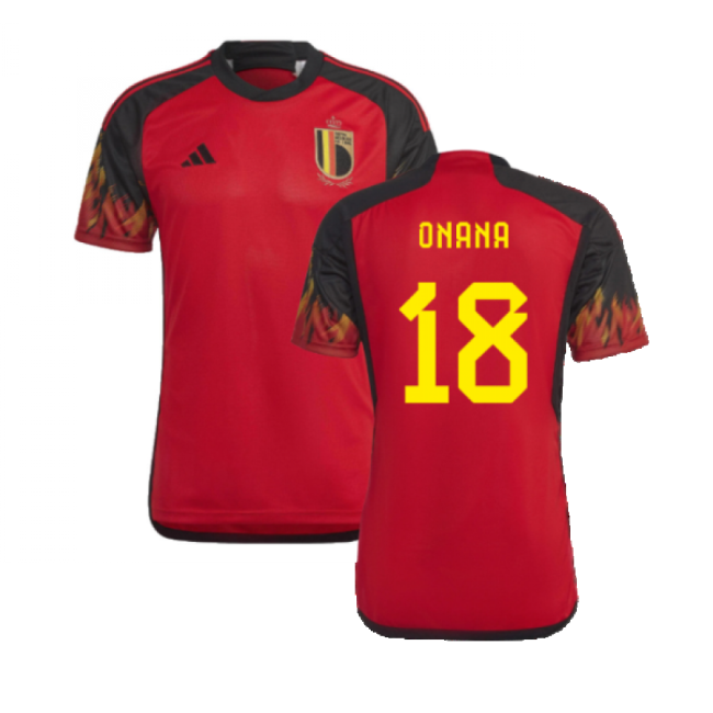 2022-2023 Belgium Home Shirt (Onana 18)-Vantage Point Soccer