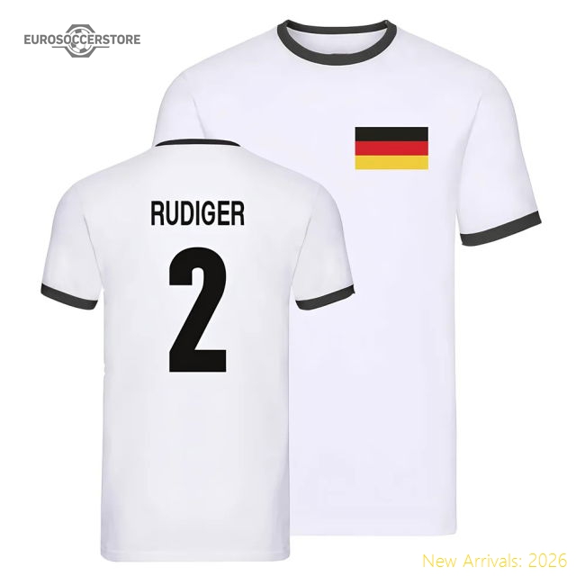 Germany Ringer T-Shirt (Antonio Rudiger 2)-Vantage Point Soccer