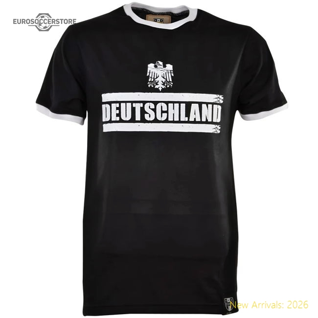 Deutschland T-Shirt - Black/White Ringer-Vantage Point Soccer