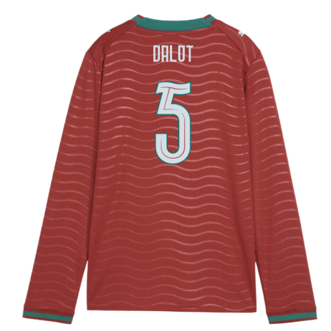 2026-2027 Portugal Long Sleeve Home Shirt (Kids) (Dalot 5)-Vantage Point Soccer