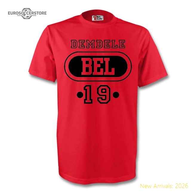 Moussa Dembele Belgium Bel T-shirt (red)-Vantage Point Soccer