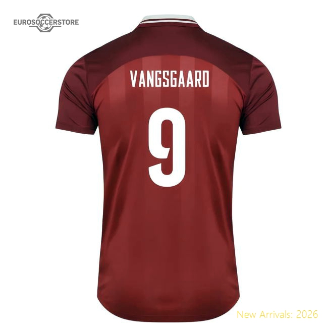 2025-2026 Denmark Womens Team Home Shirt (Unisex) (Vangsgaard 9)-Vantage Point Soccer