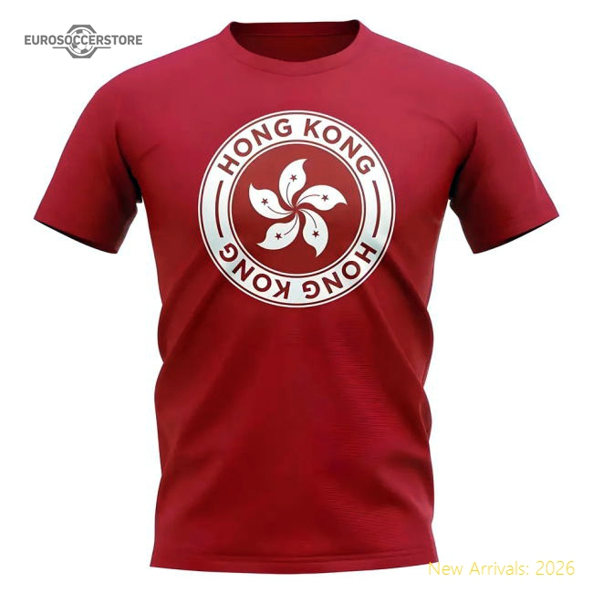 Hong Kong Football Badge T-Shirt (Red)-Vantage Point Soccer