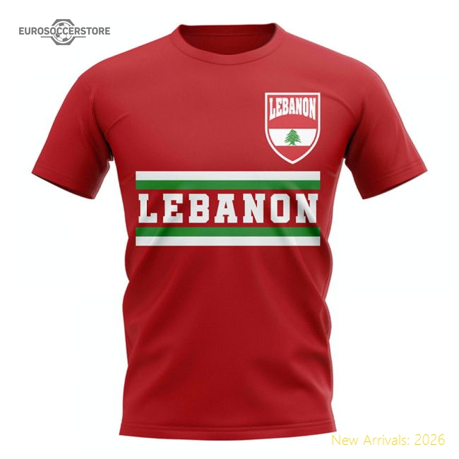 Lebanon Core Football Country T-Shirt (Red)-Vantage Point Soccer