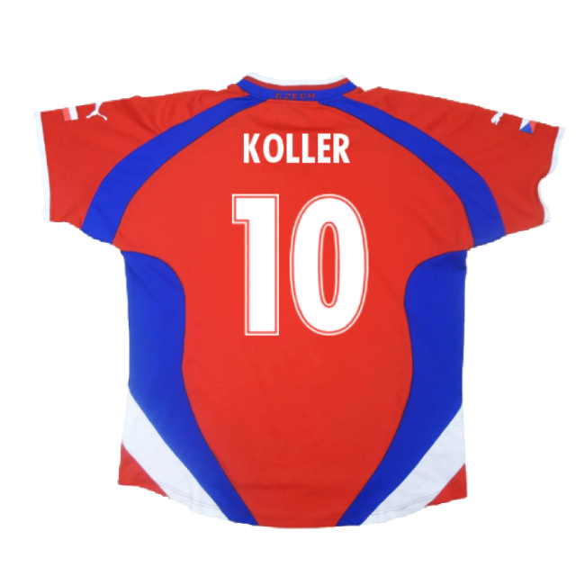 Czech Republic 2000-02 Home Shirt ((Excellent) L) (Koller 10)-Vantage Point Soccer