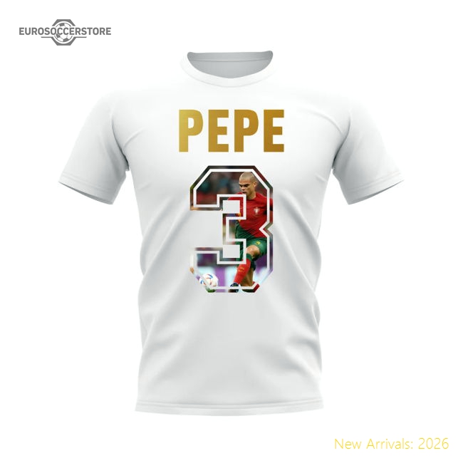 Pepe Name And Number Portugal T-Shirt (White)-Vantage Point Soccer
