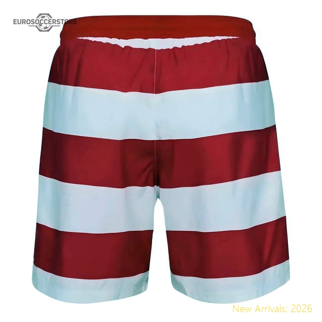 2024-2025 Denmark Pattern Swim Shorts (Red)-Vantage Point Soccer