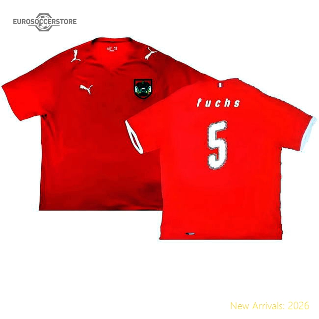 Austria 2008-09 Home Shirt ((Good) S) (Fuchs 5)-Vantage Point Soccer