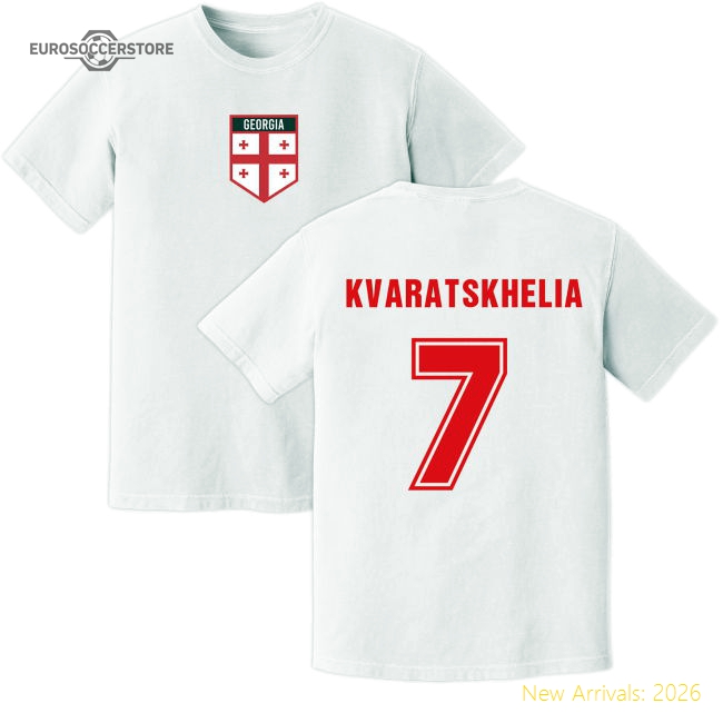 Kvaratskhelia Georgia Training Jersey (White)-Vantage Point Soccer
