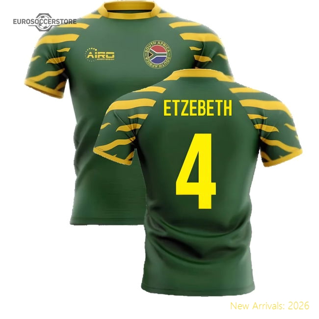 2025-2026 South Africa Springboks Home Concept Rugby Shirt (Etzebeth 4)-Football Shirts Shop
