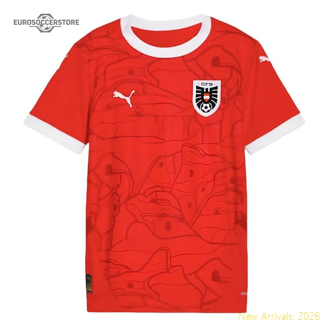 2024-2025 Austria Home Shirt (Kids) (Baumgartner 19)-Vantage Point Soccer