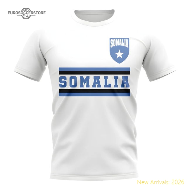 Somalia Core Football Country T-Shirt (White)-Football Shirts Shop