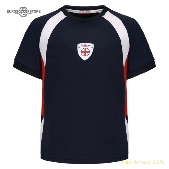 2025 England WEC Poly T-Shirt (Navy) - Kids-Vantage Point Soccer
