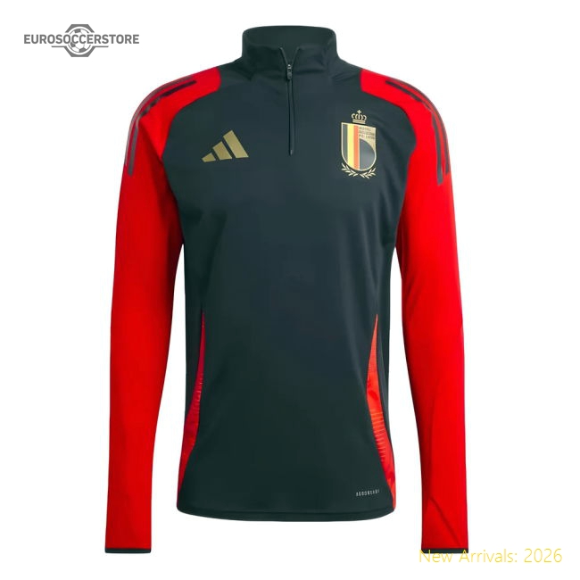 2024-2025 Belgium Training Top (Black)-Vantage Point Soccer