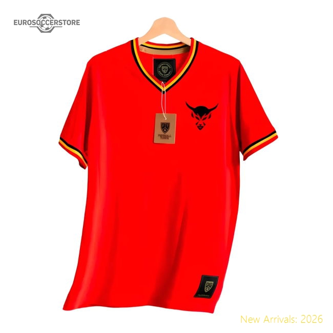 Belgium Le Diable Home Retro Football Shirt-Vantage Point Soccer