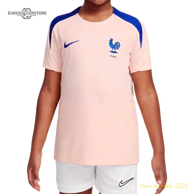 2025-2026 France Strike Training Shirt (Coral) - Kids-Vantage Point Soccer