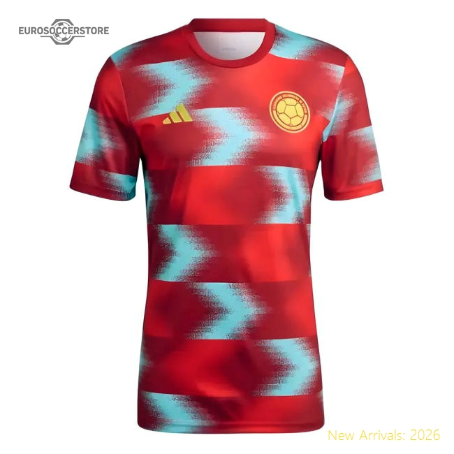 2022-2023 Colombia Pre-Match Shirt (Red)-PitchVibe Kits