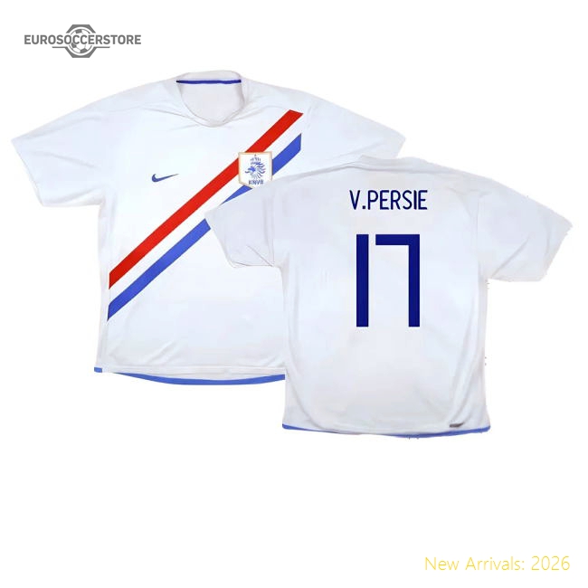 Holland 2006-08 Away Shirt ((Very Good) S) (V.Persie 17)-Football Jersey Hub