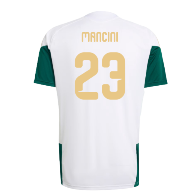 2026-2027 Italy Training Jersey (White) (Mancini 23)-Vantage Point Soccer
