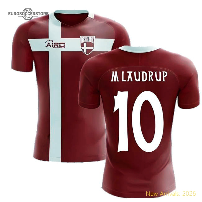2025-2026 Denmark Flag Concept Football Shirt (M Laudrup 10)-Vantage Point Soccer