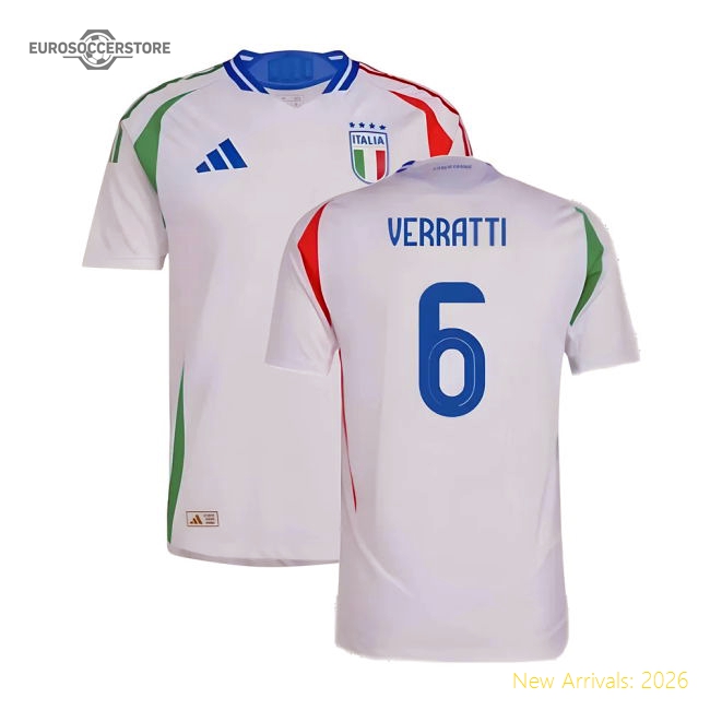 2024-2025 Italy Authentic Away Shirt (VERRATTI 6)-Vantage Point Soccer