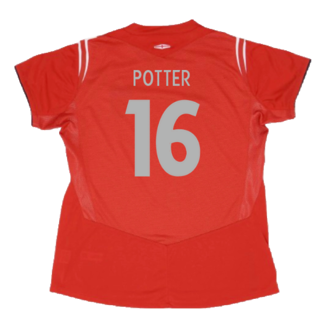 England 2004-05 Women\'s Away Shirt (W-14) (Excellent) (Potter 16)-Vantage Point Soccer