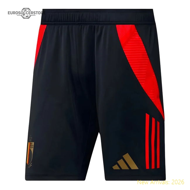 2024-2025 Belgium Training Shorts (Black)-Vantage Point Soccer